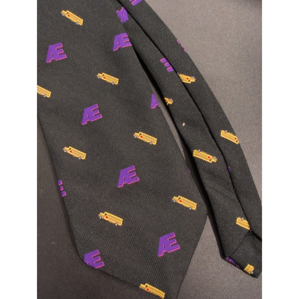 Career Cravats Busses Tie 54" X 3" Poly Necktie Black/ Busses